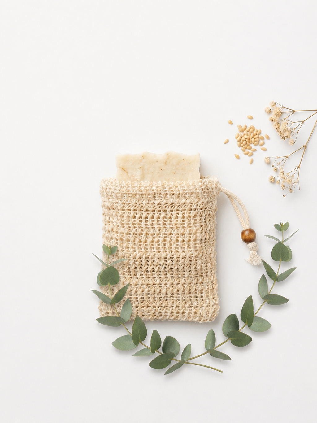 Soap Bag, Natural Sisal Soap Saver Bag