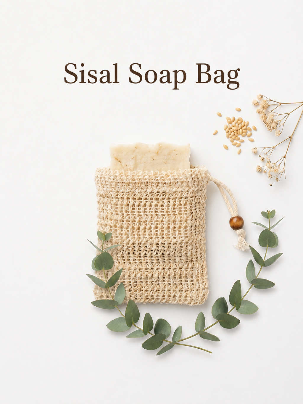 Soap Bag, Natural Sisal Soap Saver Bag