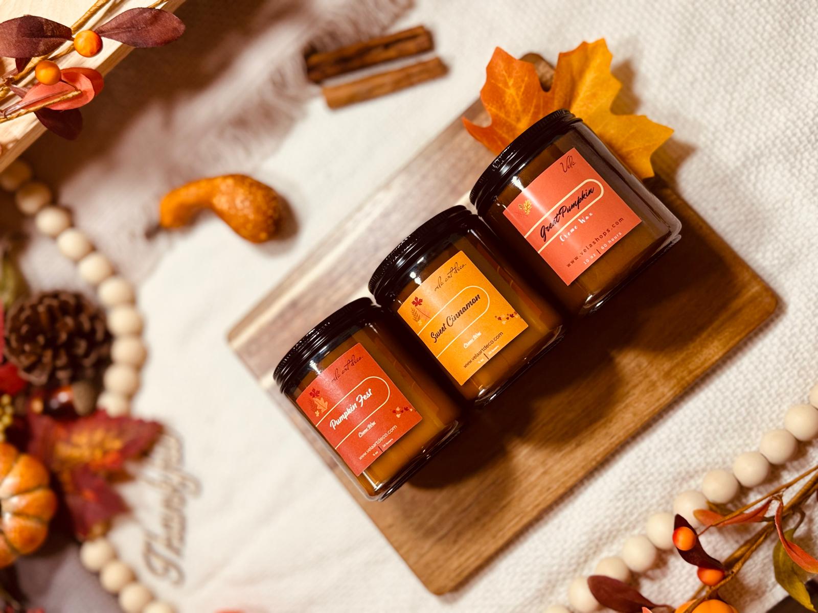 Amber Soy Wax Candles - 🍁 The Fall Collection 🍁